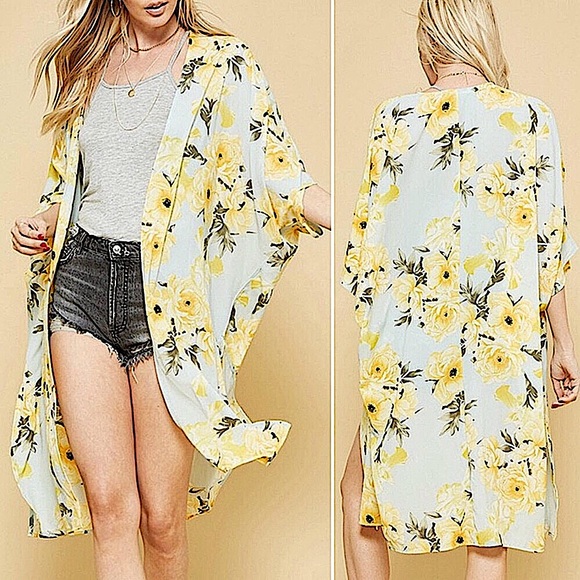 Promesa Tops - Promesa Floral Midi Kimono